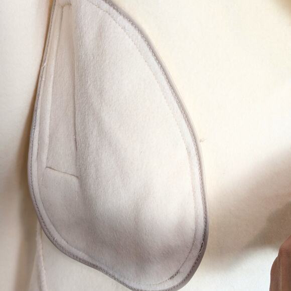 NWT Crystal Button Walking Coat in Ivory – Cashmere Wool Blend - Picture 4 of 7